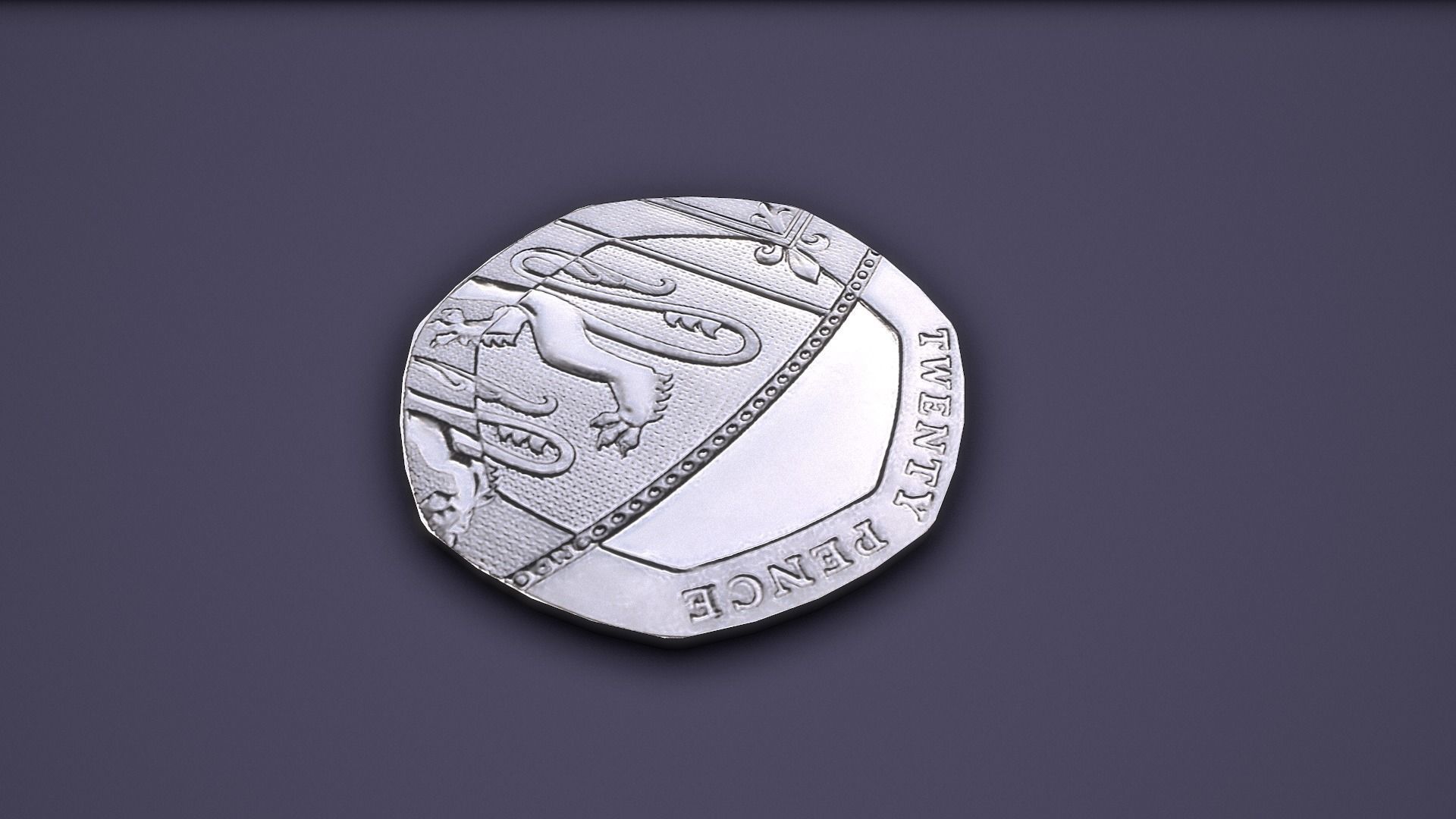 UK Coin Set Low-poly 3D model_10