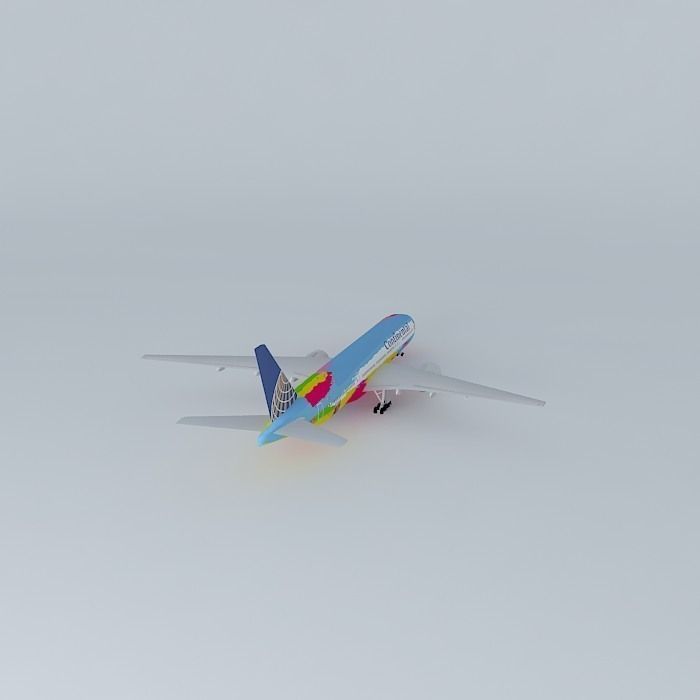 Continental Airlines Boeing 777 224 ER N77014  NYC 2000 World... Free 3D model_1
