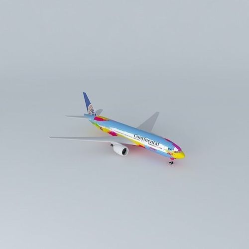 Continental Airlines Boeing 777 224 ER N77014  NYC 2000 World... Free 3D model