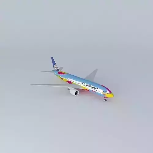 Continental Airlines Boeing 777 224 ER N77014  NYC 2000 World... Free 3D model