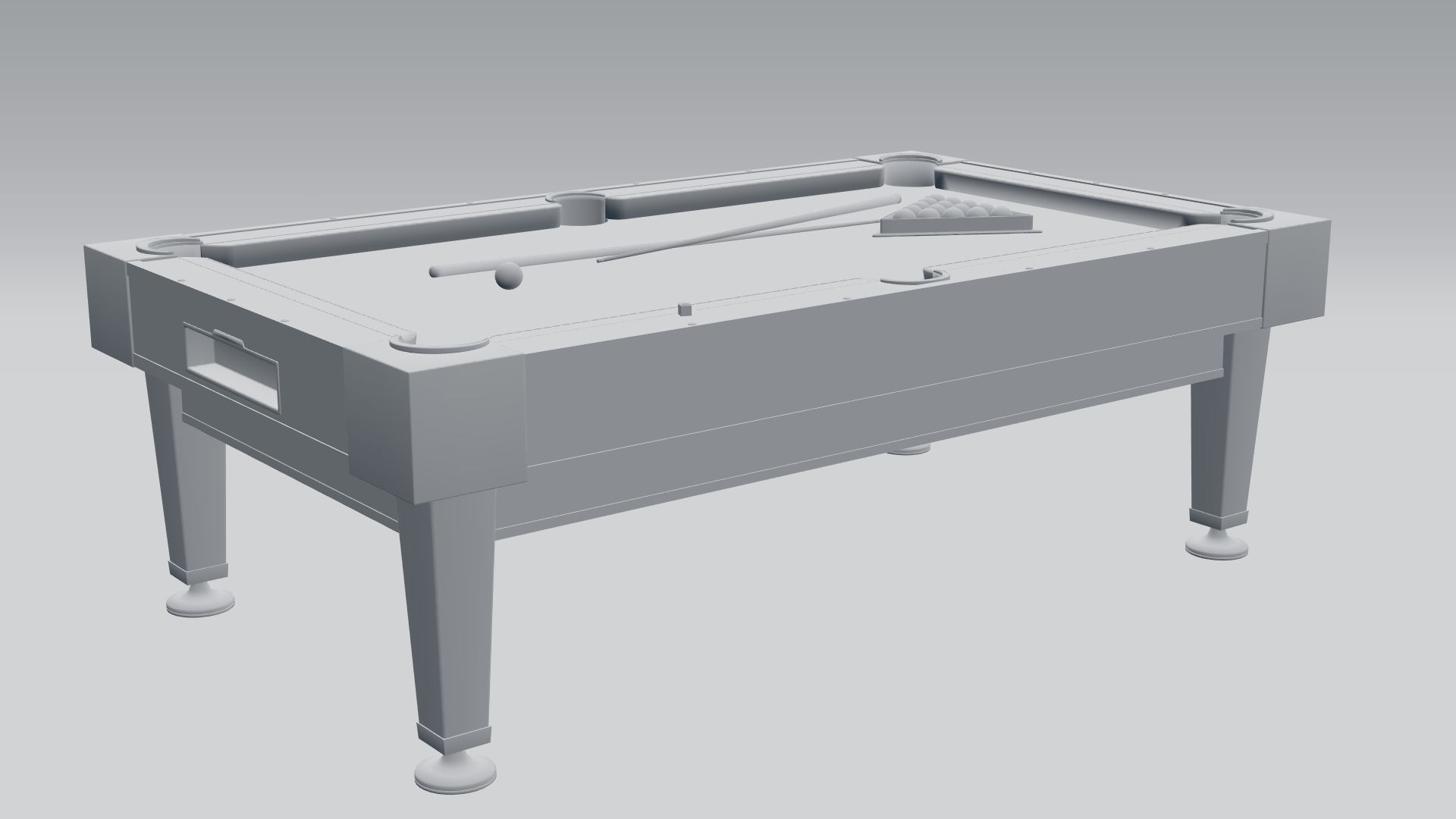 Billiard pool table 3D model_1