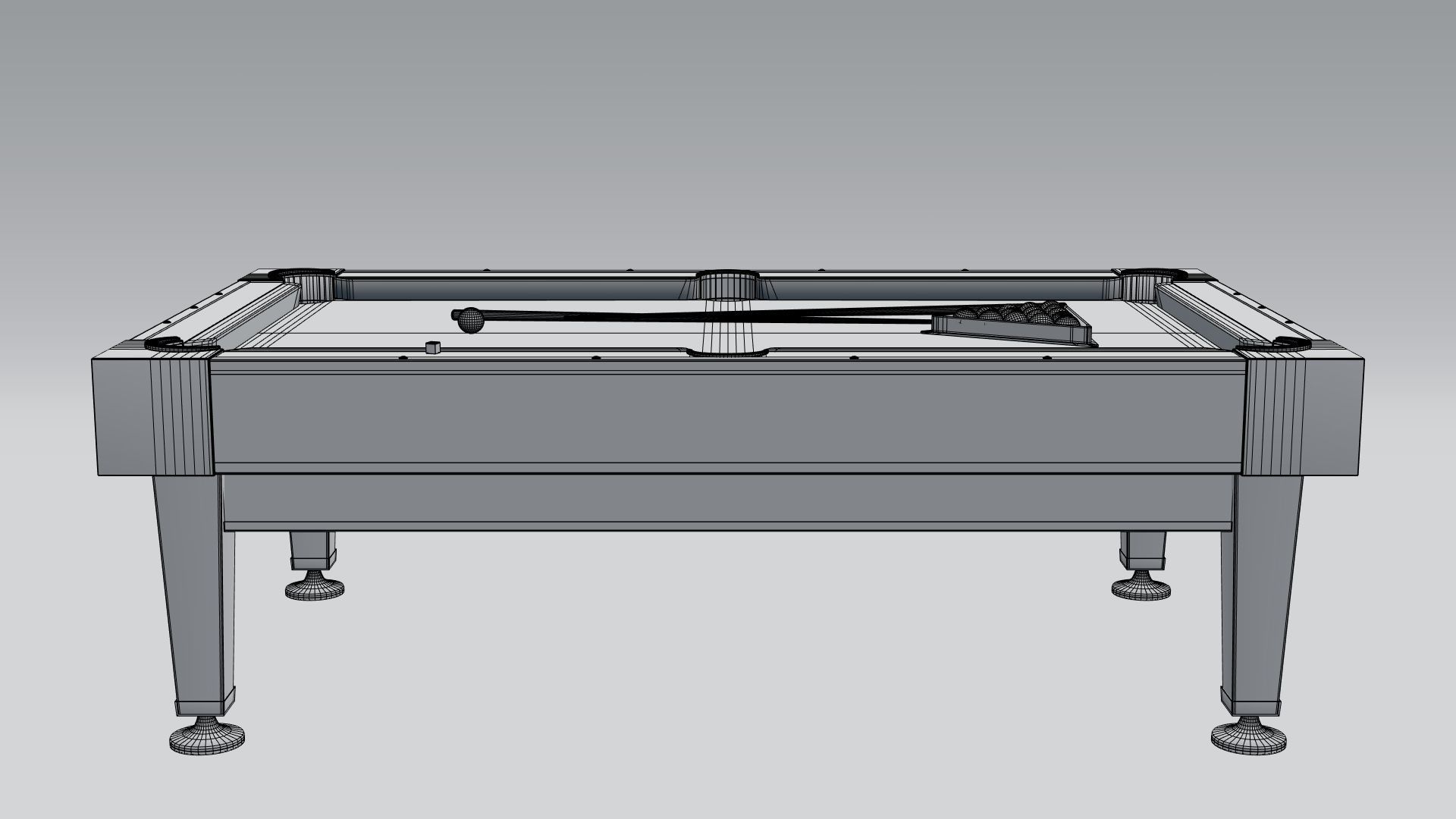 Billiard pool table 3D model_8
