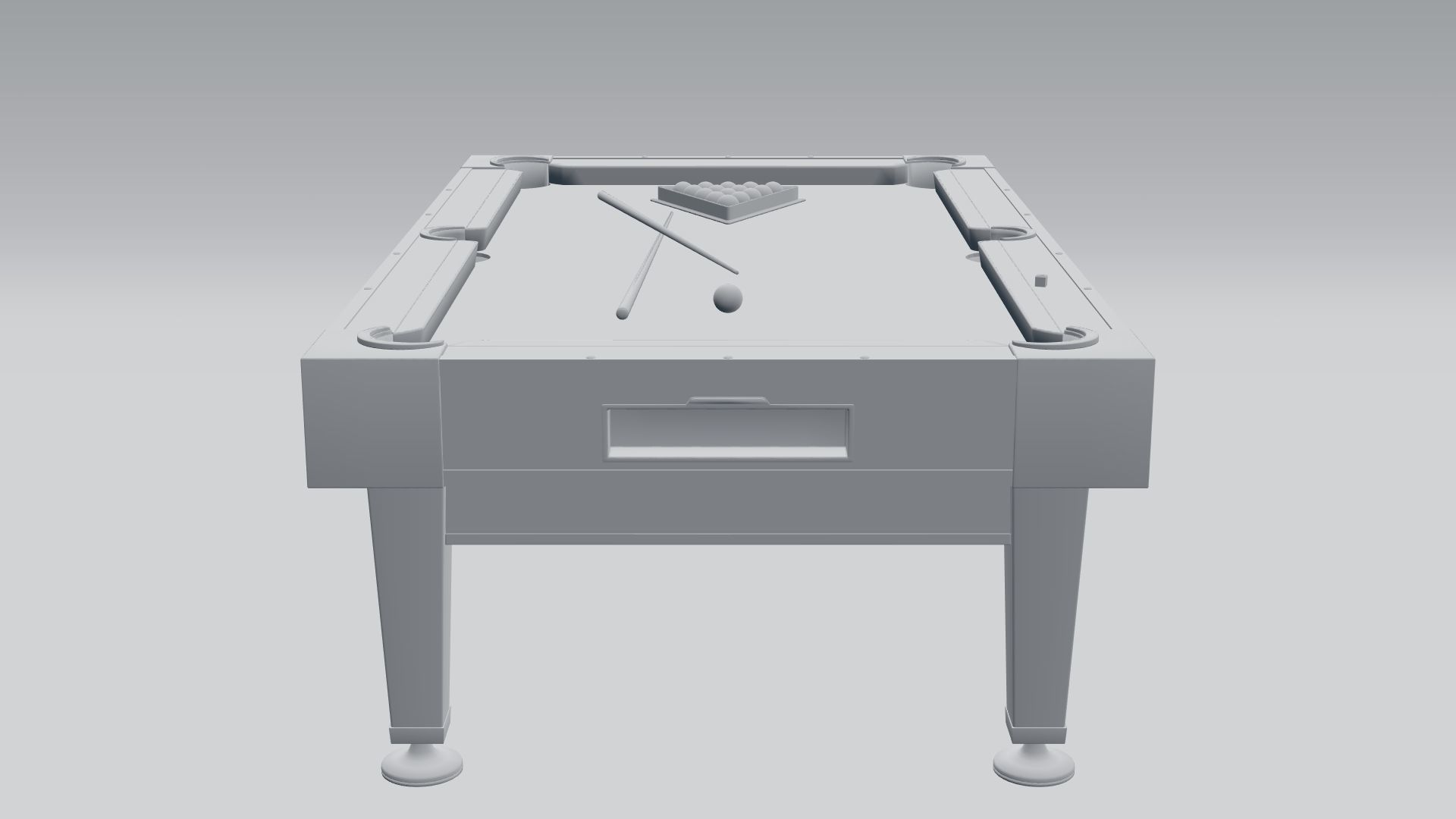 Billiard pool table 3D model_4