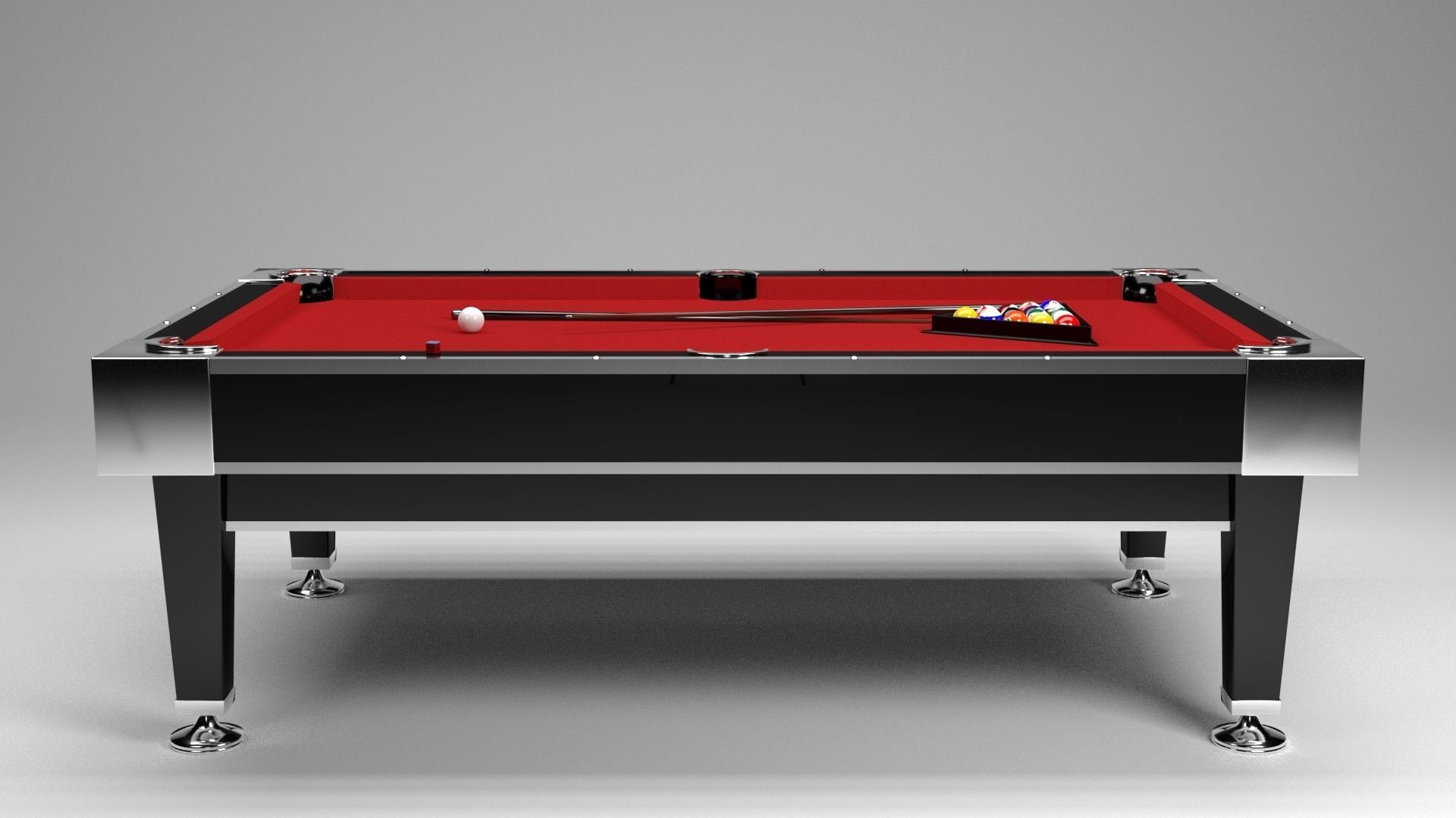 Billiard pool table 3D model_6