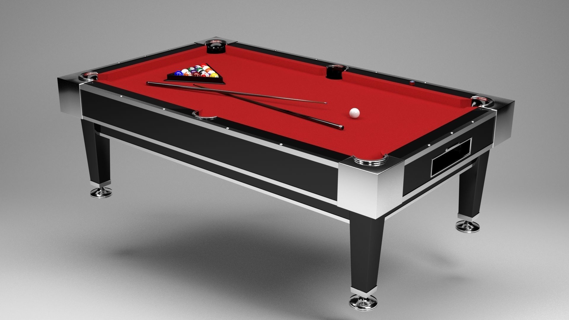 Billiard pool table 3D model_9