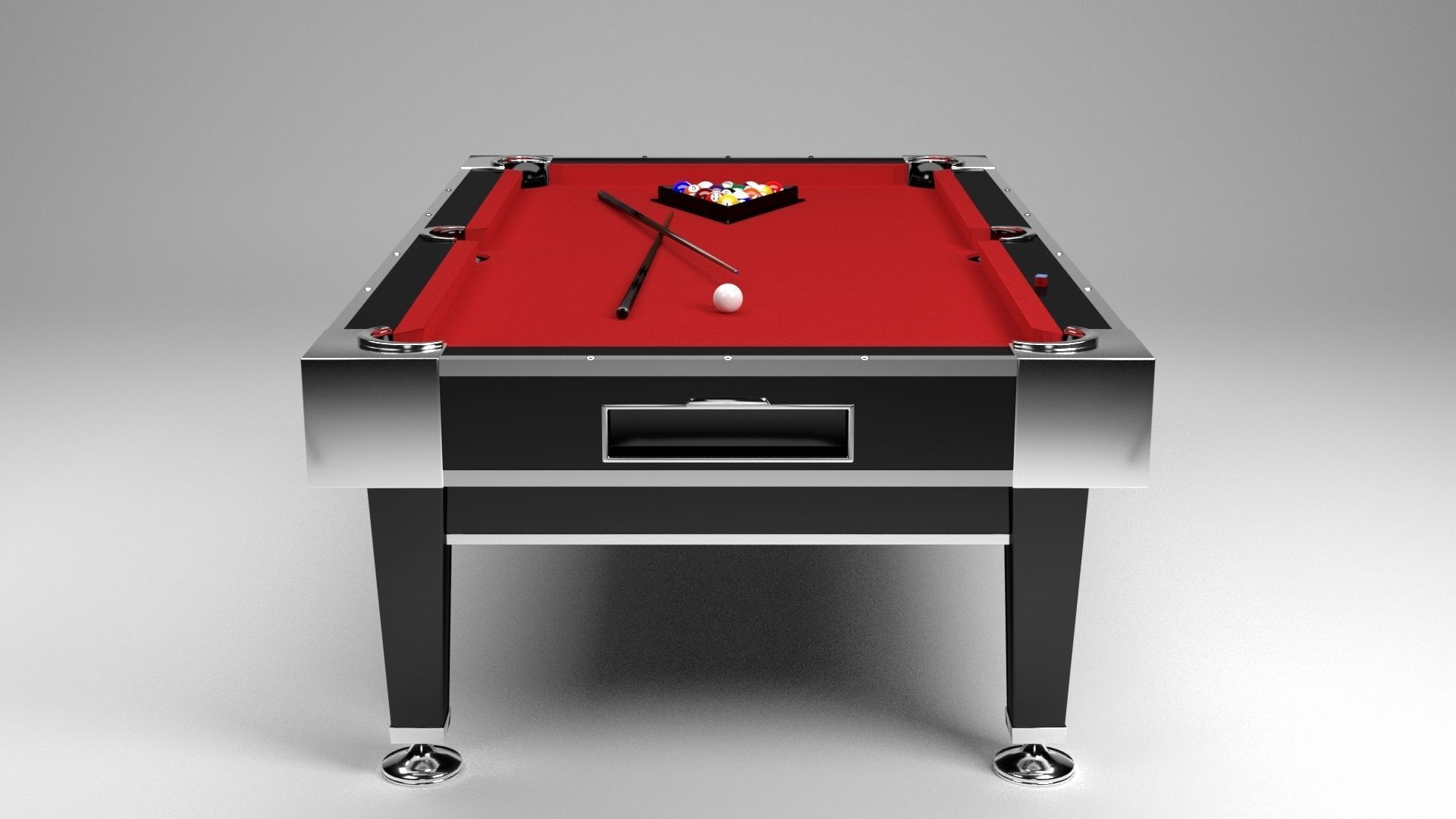 Billiard pool table 3D model_3