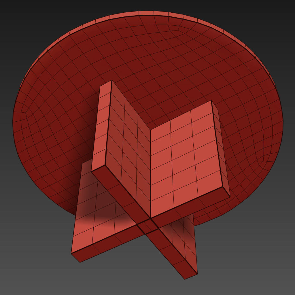 RECLAIMED RUSSIAN OAK PLANK ROUND DINING TABLE Gray 3D model_8