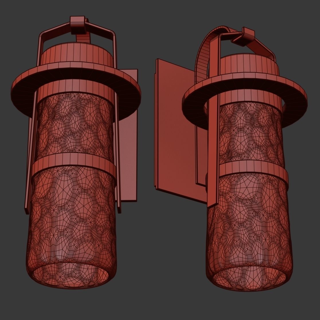 Balthus outdoor wall light  3D model_5