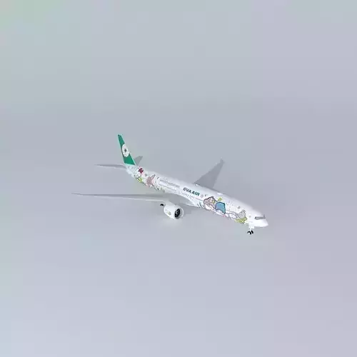 EVA Air  Boeing 777 36N ER B 16722 Shining Star  Sanrio Hello Kitty Special Livery 2015 Wi-Fi Dome