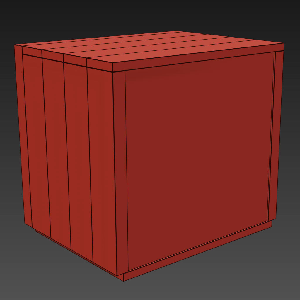 RECLAIMED RUSSIAN OAK 26in OPEN NIGHTSTAND Gray 3D model_5