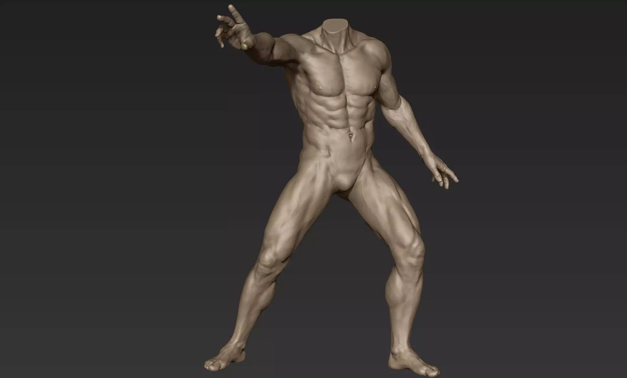 Male Full Body Sculpt Pose 2 3D model