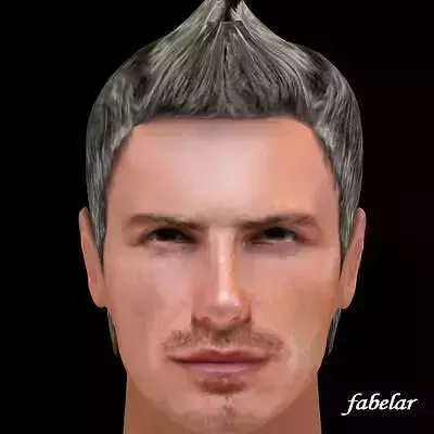 David Beckham hair 3D model