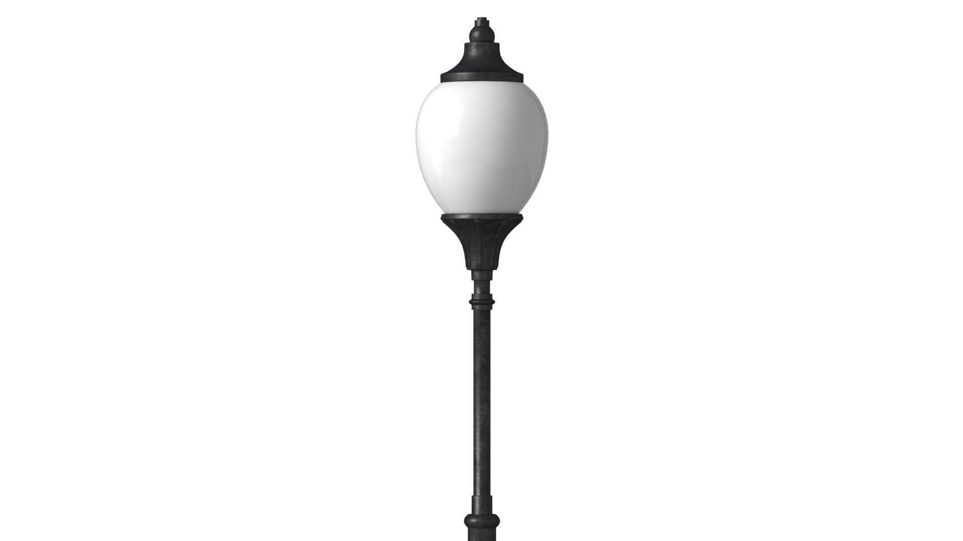 Antique lamp post 3D model_2