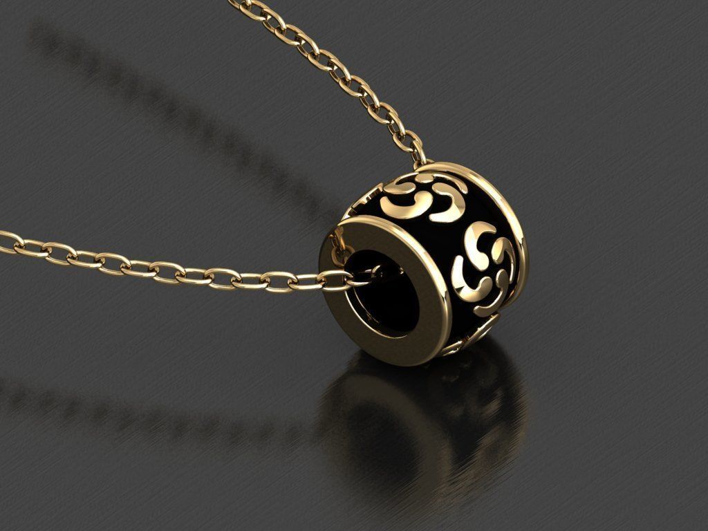 H153- Diamond NECKLACE 3D print model_3