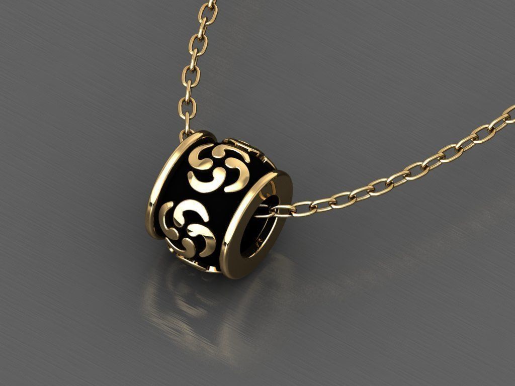 H153- Diamond NECKLACE 3D print model_1