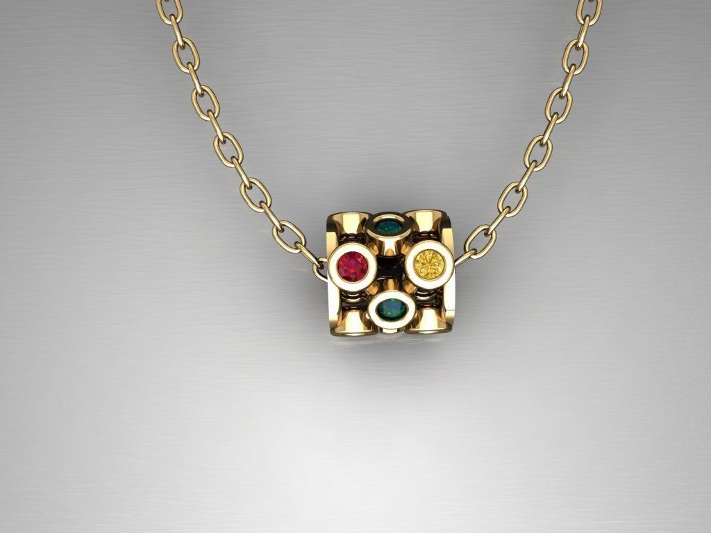 H157- Diamond NECKLACE 3D print model_2