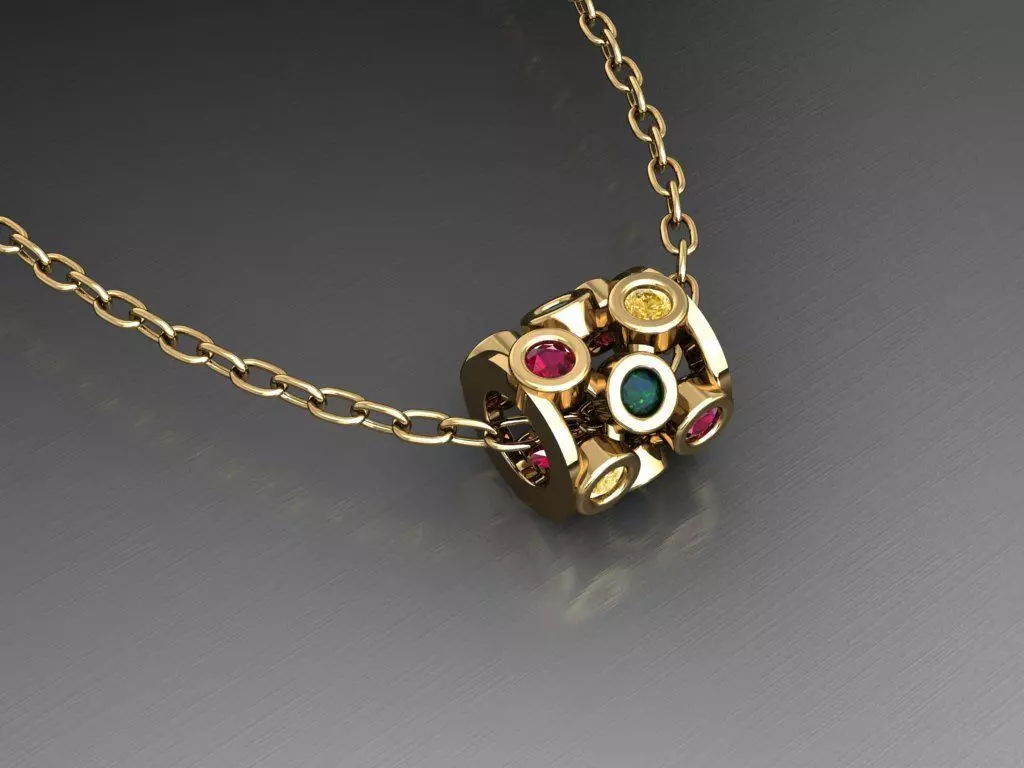 H157- Diamond NECKLACE 3D print model_0