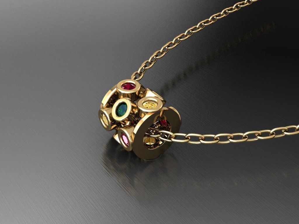 H157- Diamond NECKLACE 3D print model_3