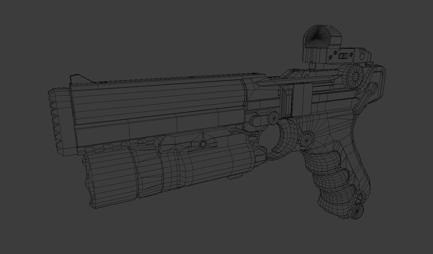 Luger P08 Desert Tacticool Low-poly 3D model_5