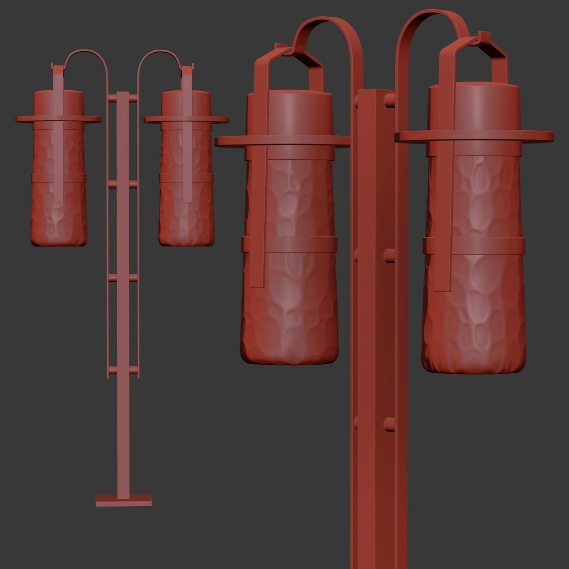 Balthus outdoor dual light  3D model_7