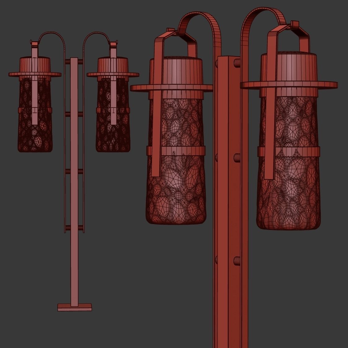 Balthus outdoor dual light  3D model_5