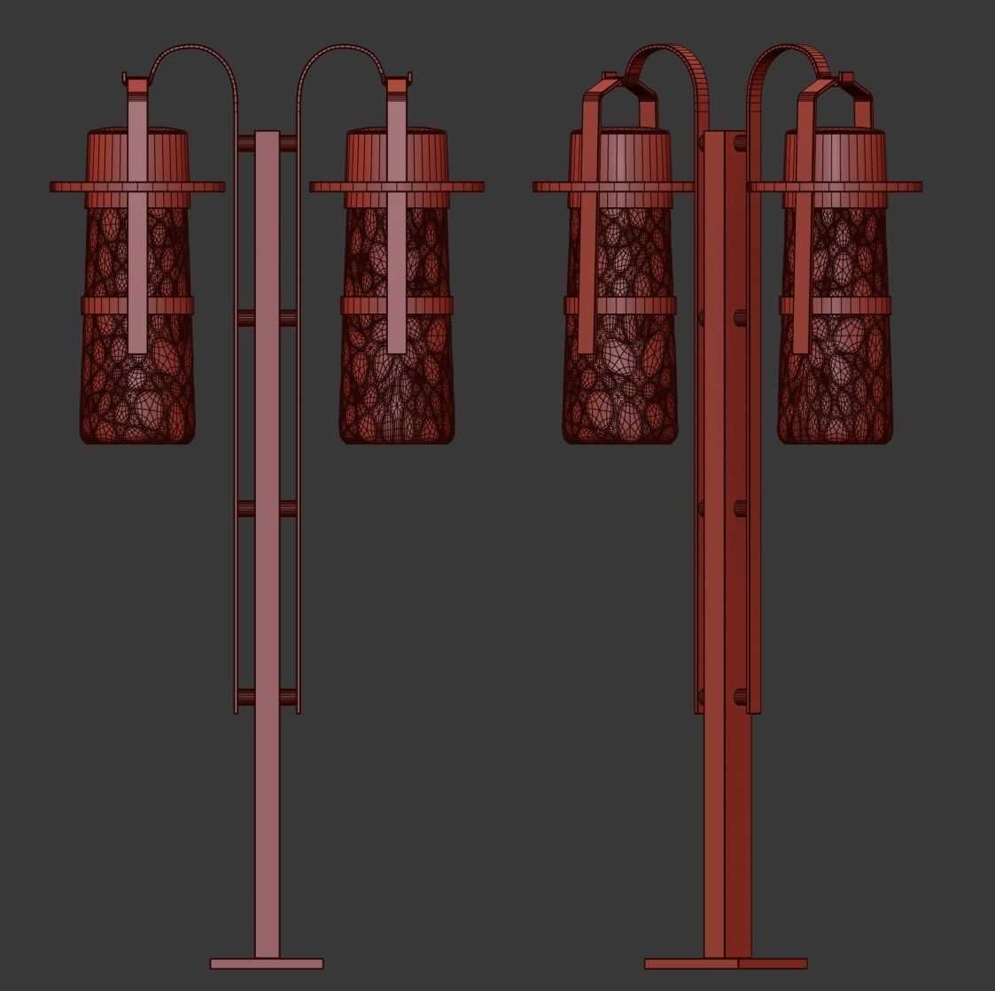 Balthus outdoor dual light  3D model_6