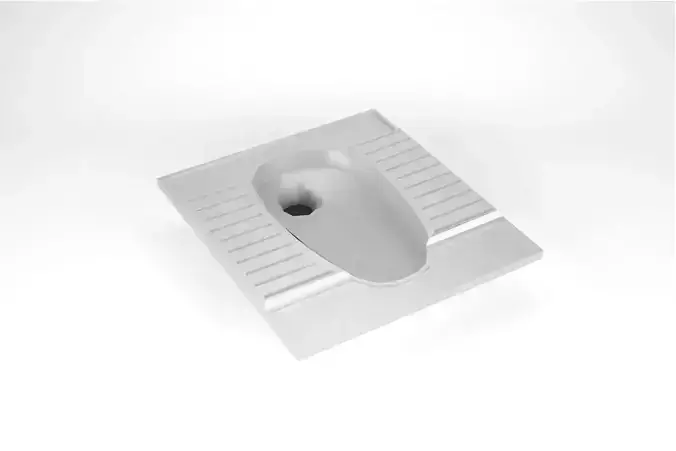Low commode Toilet Pan Squat Toilet Low-poly