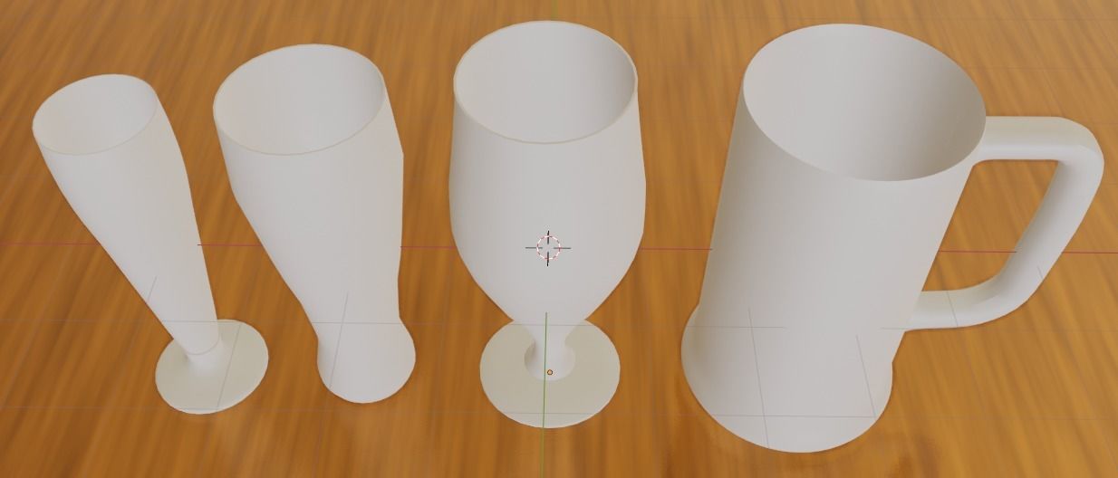 Set of beer glasses 3D model_31