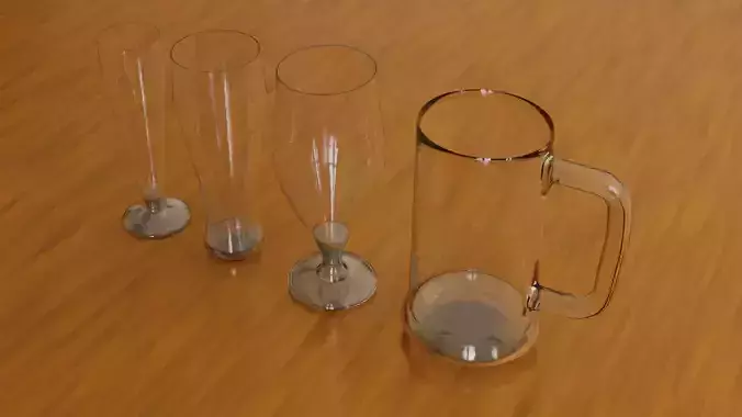 Set of beer glasses