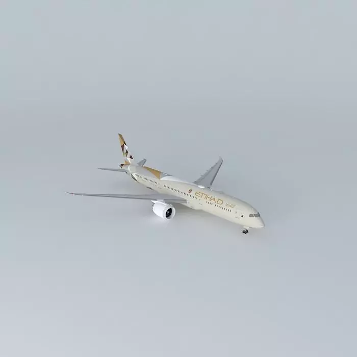 Etihad Airways Boeing 787 9 Dreamliner New Facets of Abu Dhab... Free 3D model
