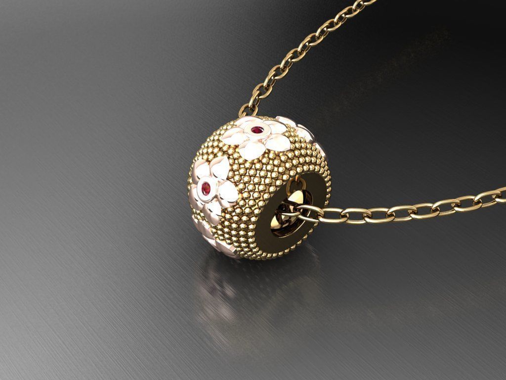 H172- Diamond NECKLACE 3D print model_3