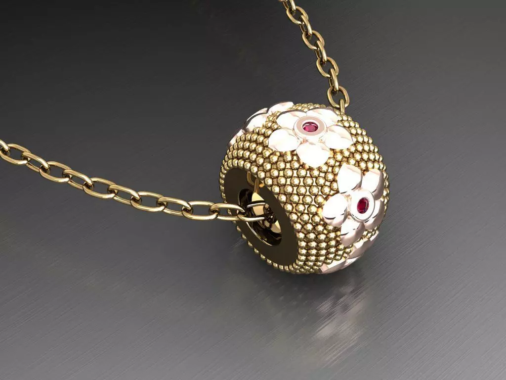 H172- Diamond NECKLACE 3D print model_0