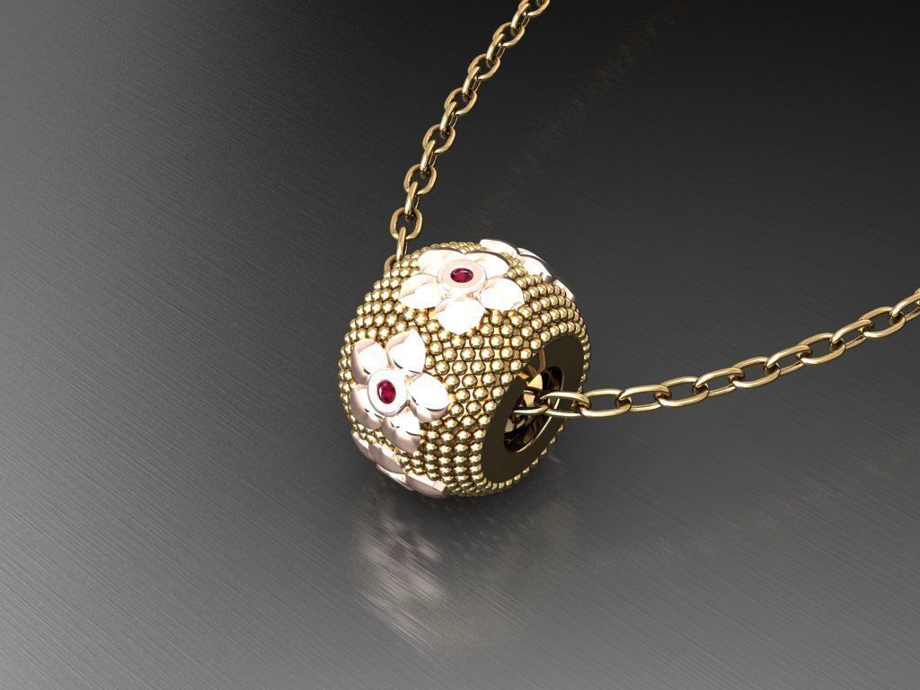 H172- Diamond NECKLACE 3D print model_1