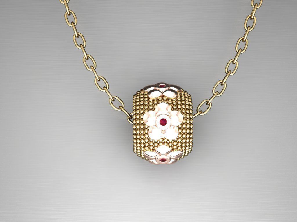 H172- Diamond NECKLACE 3D print model_2