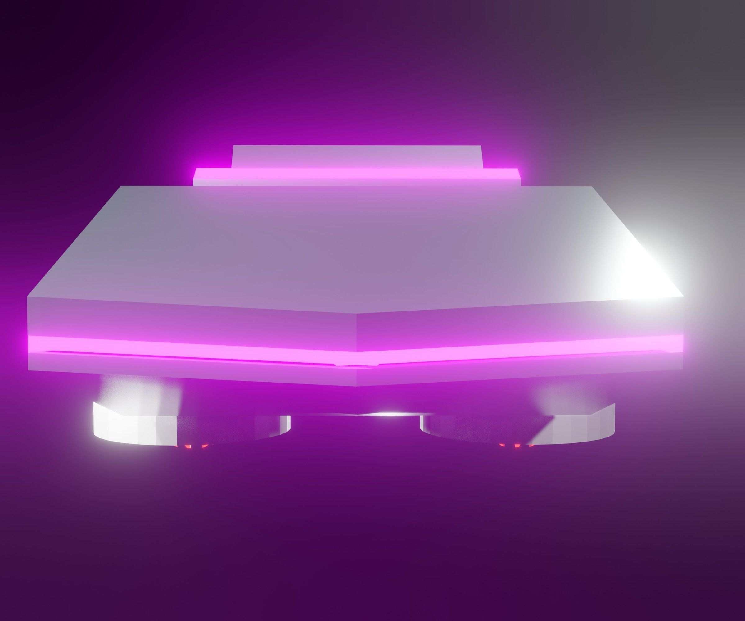 Car the Future Low-poly 3D model_4