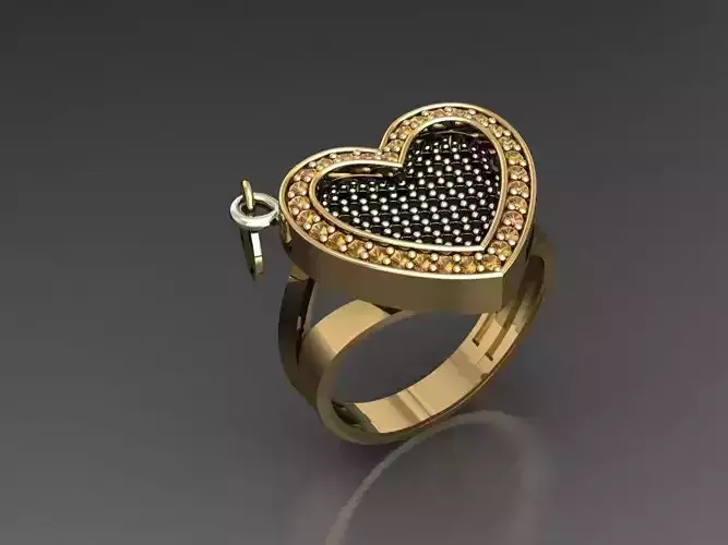 H177- Diamond  Heart Diamond Gold necklace 