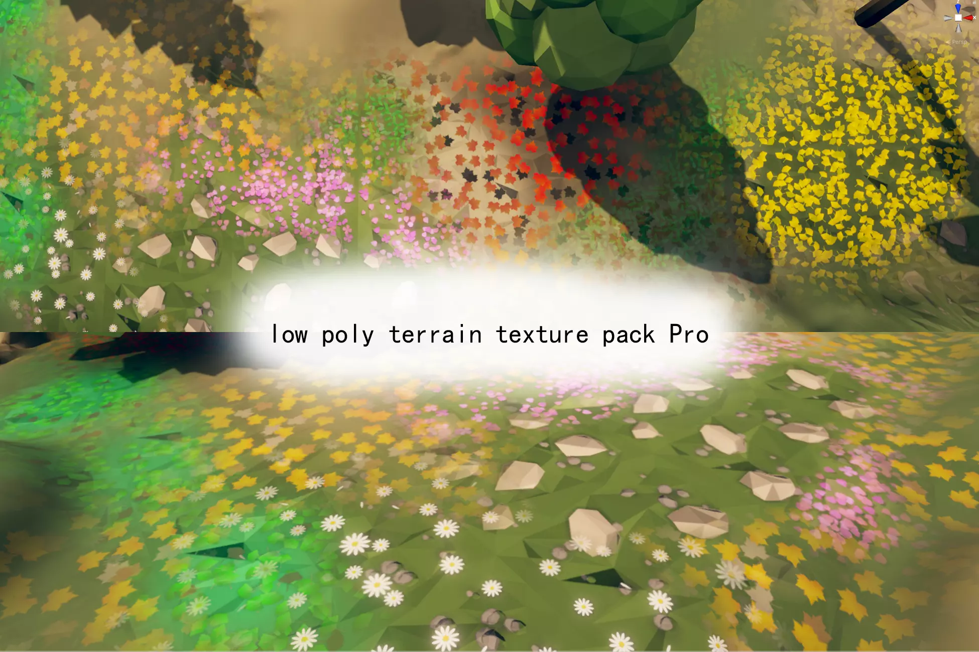 low poly terrain texture pack Pro 3D model_0