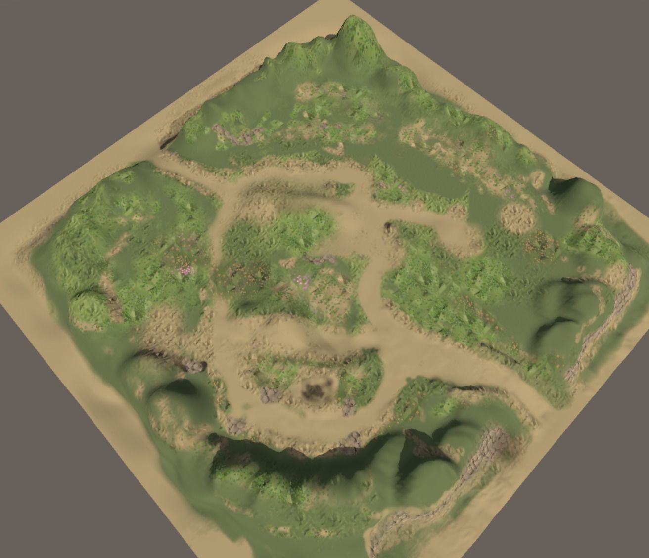 low poly terrain texture pack Pro 3D model_18