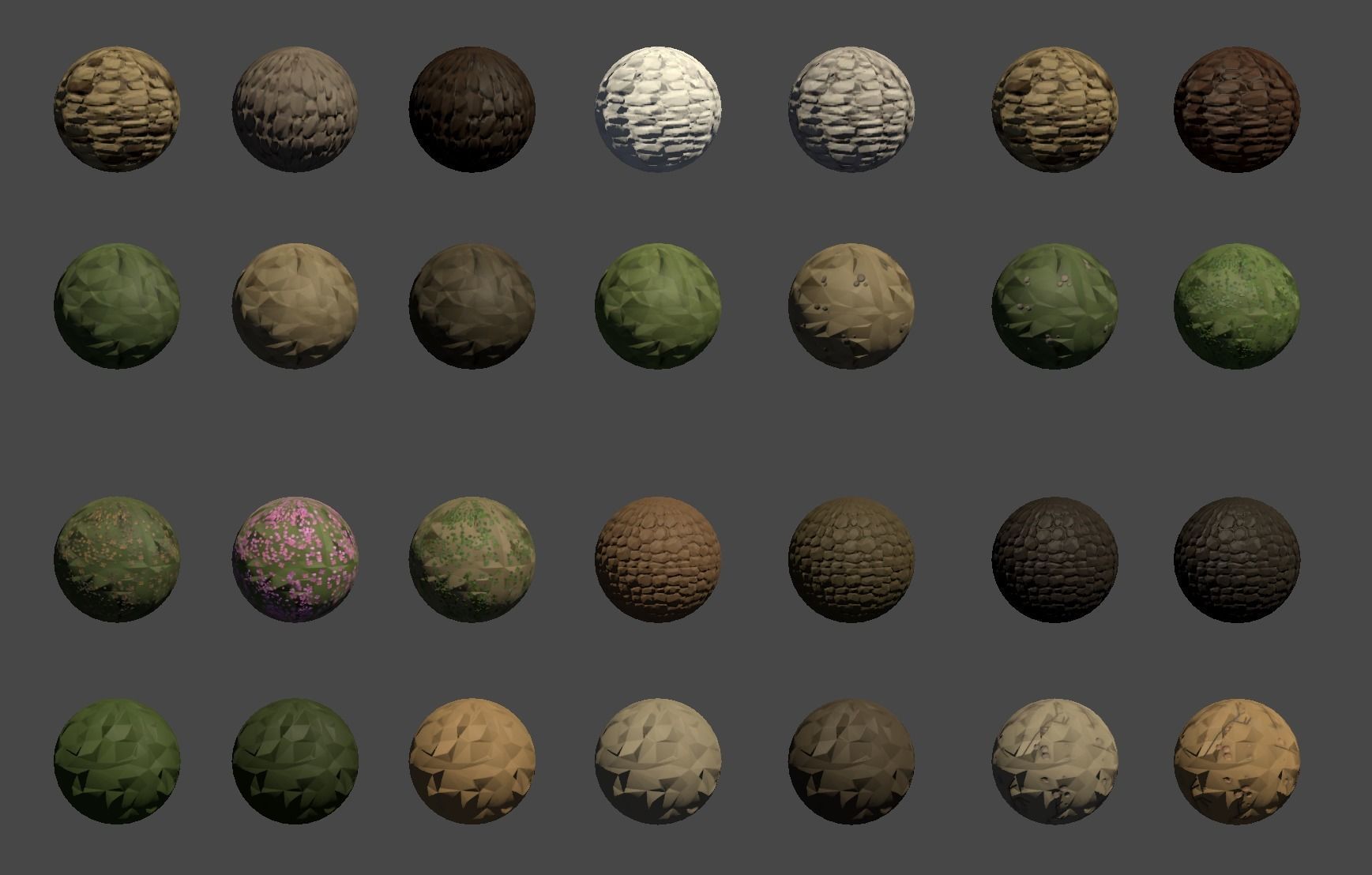 low poly terrain texture pack Pro 3D model_11