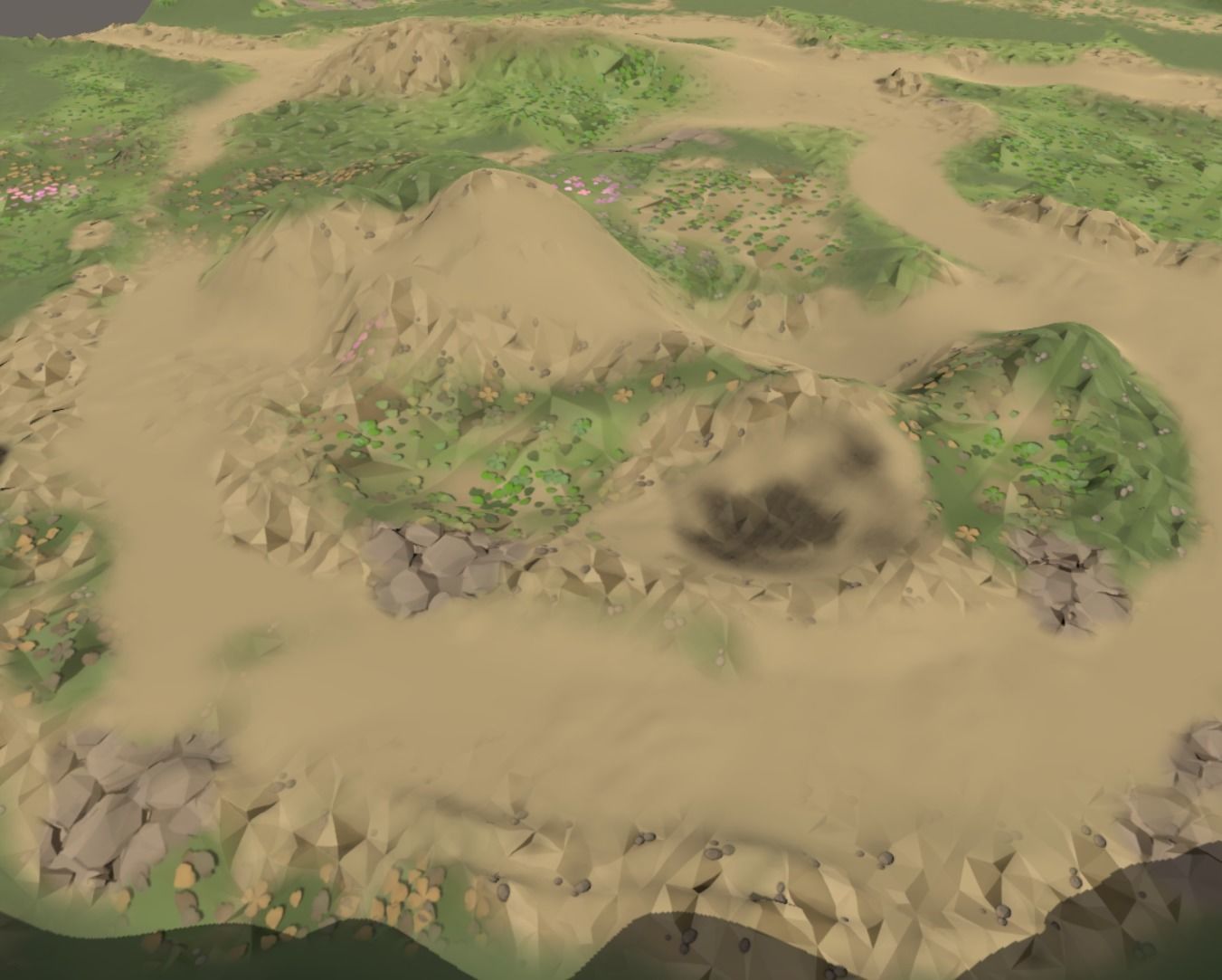 low poly terrain texture pack Pro 3D model_17