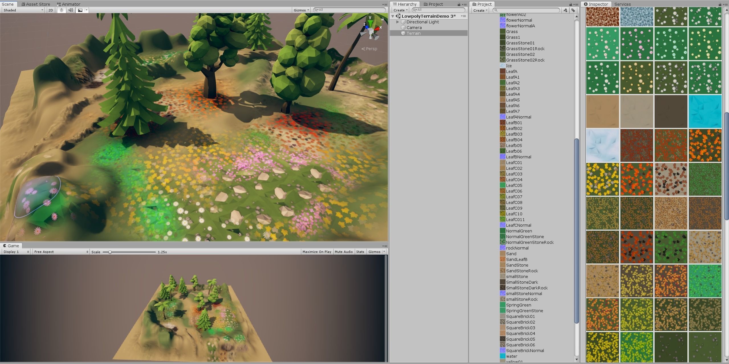 low poly terrain texture pack Pro 3D model_2