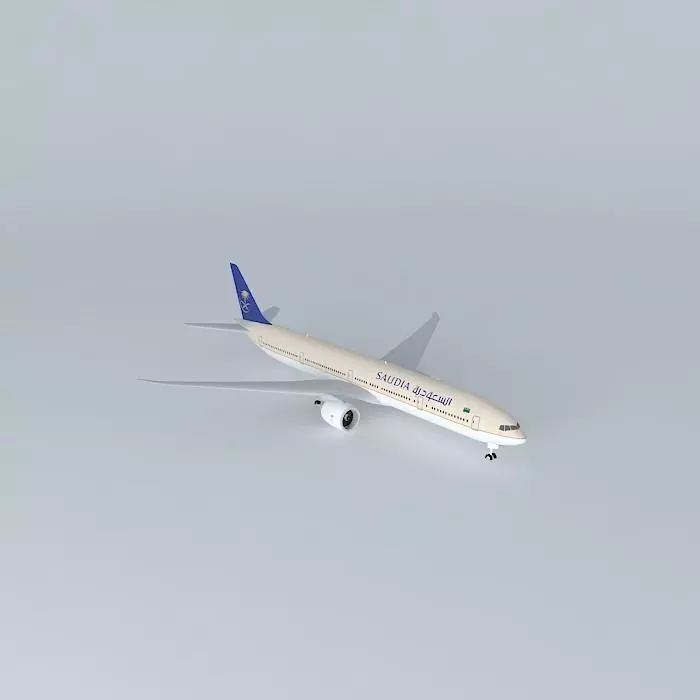 Saudia Boeing 777 368 ER New Livery 2013 Free 3D model