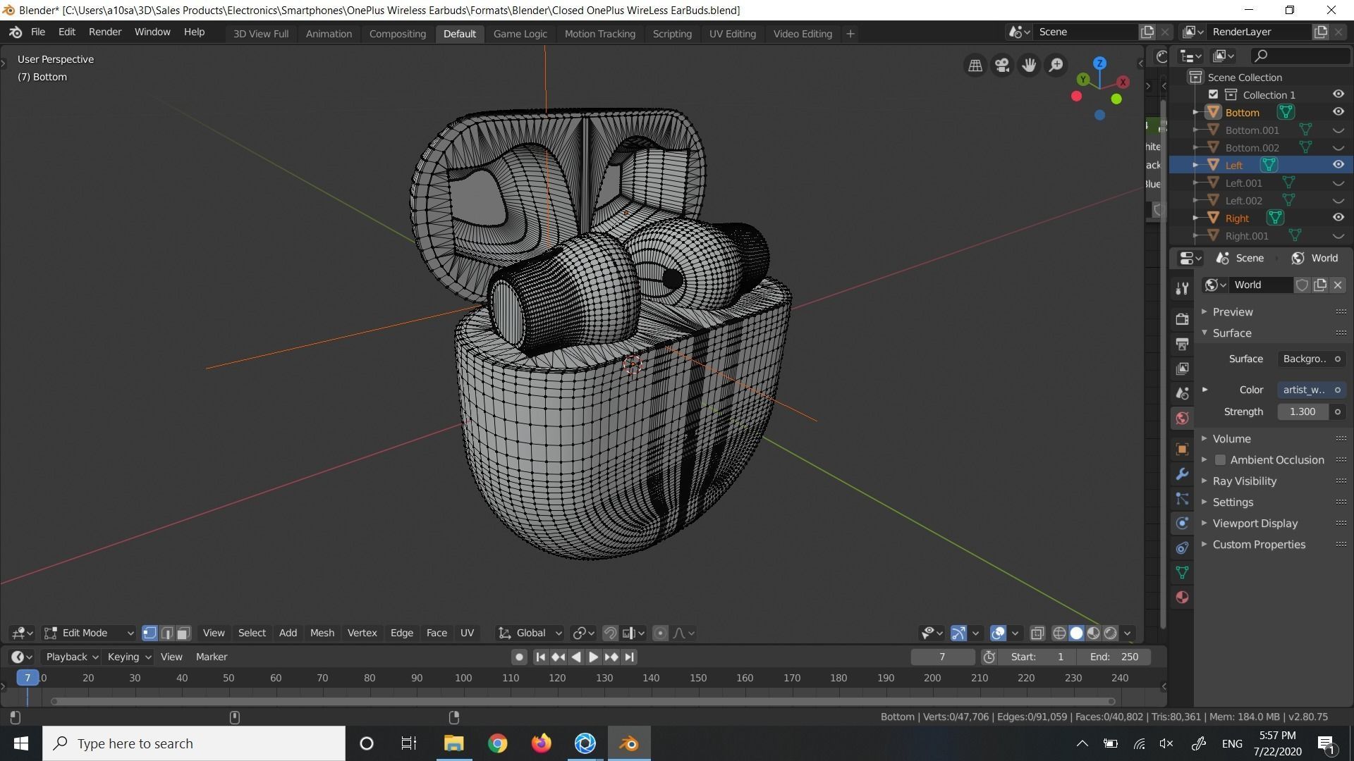 OnePlus Wireless EarBuds In All Official Colors 3D model_6