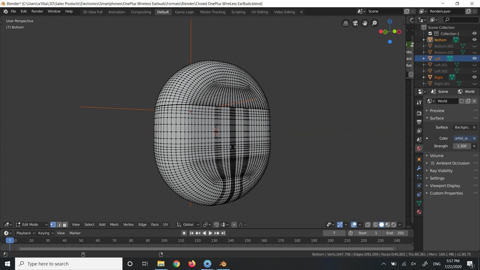 OnePlus Wireless EarBuds In All Official Colors 3D model_5