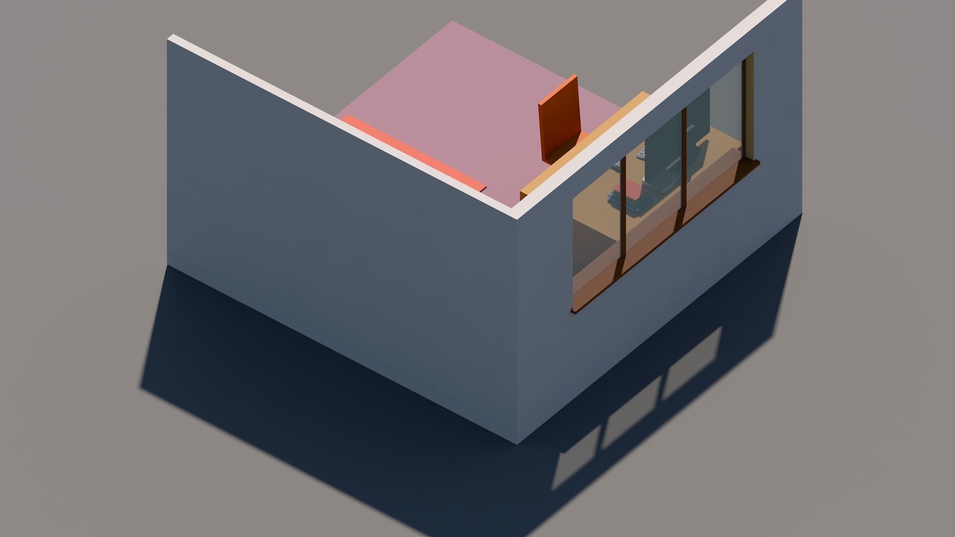 Isometric Low Poly Room Free low-poly 3D model_3