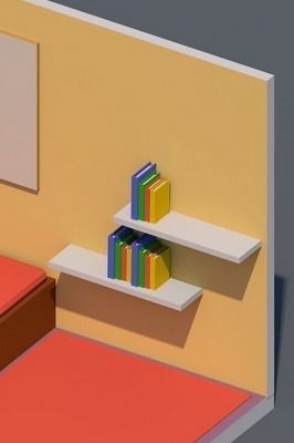 Isometric Low Poly Room Free low-poly 3D model_5