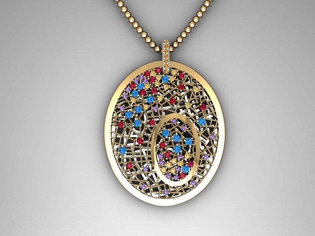 H191- Diamond NECKLACE 3D print model_2