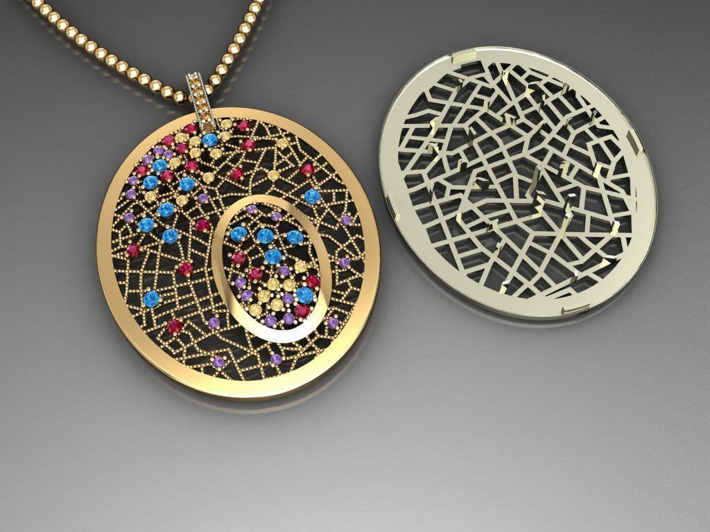 H191- Diamond NECKLACE 3D print model_3