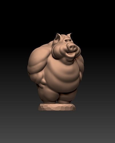 Angry pig 3D print model