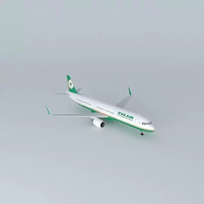 Eva Air Airbus A321 211 New Livery 2014  Free 3D model_0